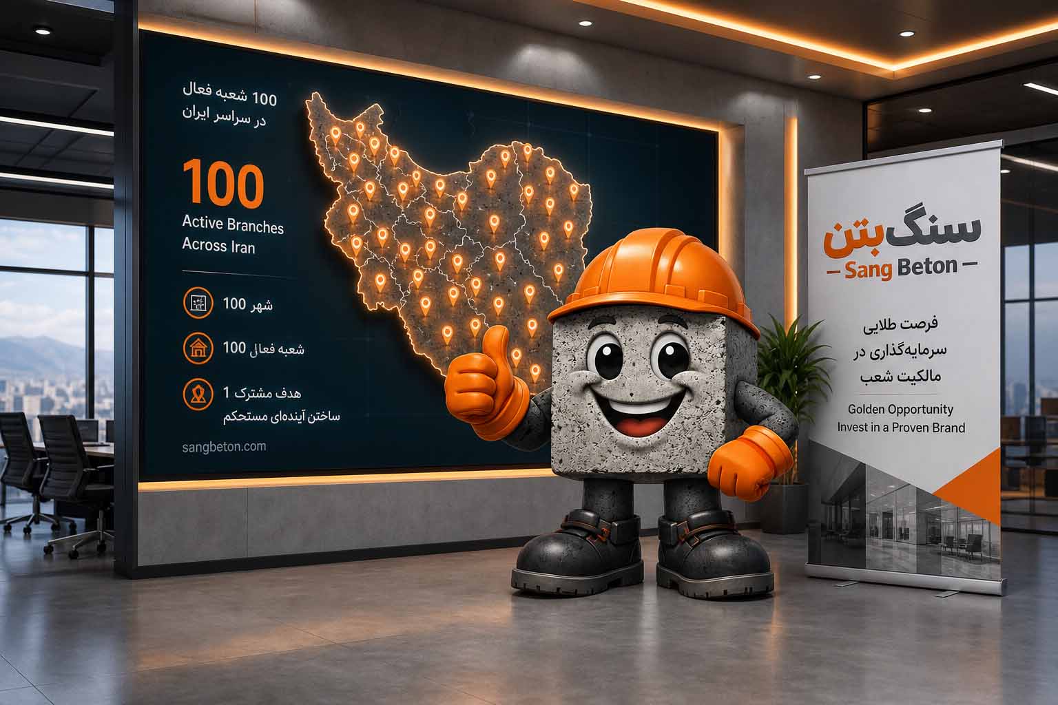 100شعبه فعال سنگ بتن